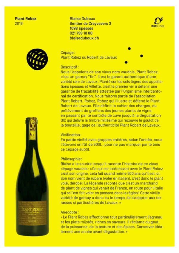 Plant Robez 2019 - Epesses - Blaise Duboux - Plant Robert - Vin bio, biodynamique et naturel 2 Plant Robez 2019 - Epesses - Blaise Duboux - Plant Robert - Vin bio, biodynamique et naturel 2